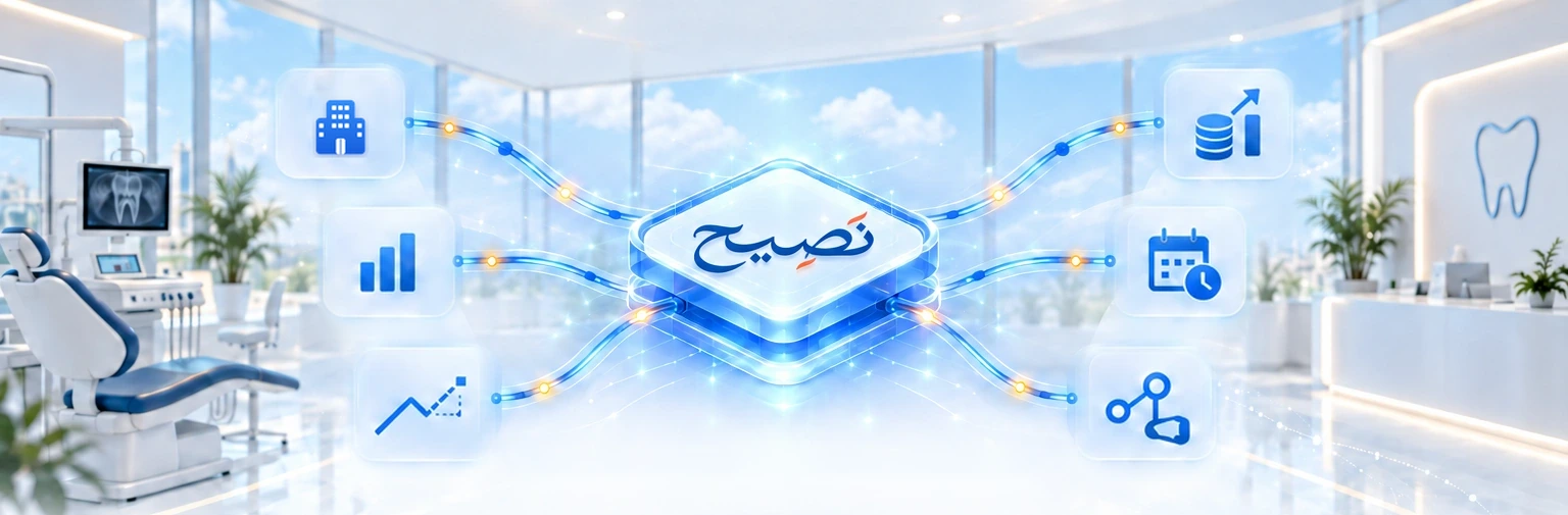 نصيح يربط الوكيل الطبي والمالي والتشغيل والتحليلات والتوقعات وتكامل الوكلاء — يفهم بيانات مركزك ويكشف ما وراء الأرقام